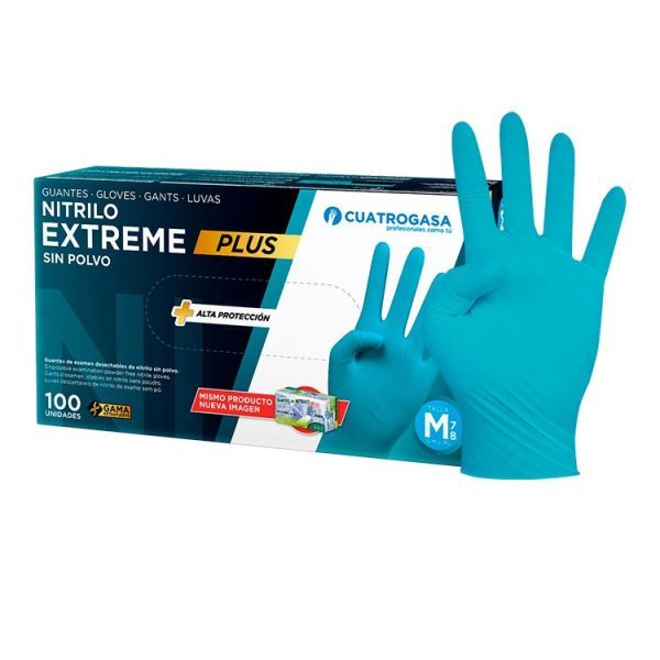 GUANTE NITRILO EXTREME PLUS AZUL T G