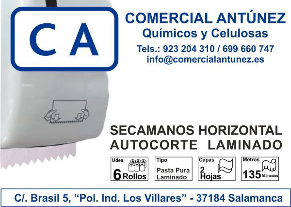 PAPEL AUTOCORTANTE CELULOSA 2/C 135 mts. F-6 uds. C. ANTÚNEZ